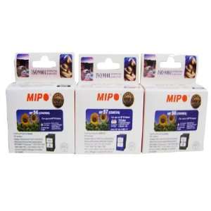 PACK (2B+1C) HP  No. 56 & No. 57 Black and Tri Color Compatible Ink 