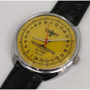  Mechanical watch 24 hr German Submarine U 100 (#0471 