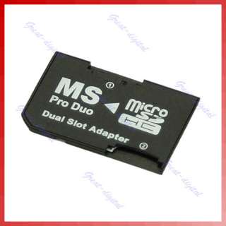 Micro SD TF To Memory Stick MS Pro Duo Adapter 2 Slots  