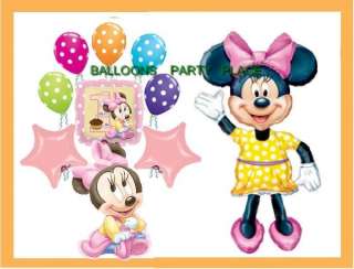 MINNIE MOUSE AIRWALKER Balloon First birthday one party  