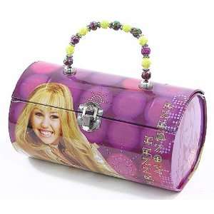   Hannah Montana Dark Purple and Yellow Tin Lunch Box