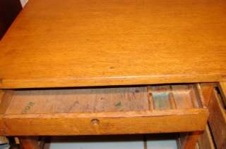 Beautiful Antique Solid Oak Knee Hole Desk  