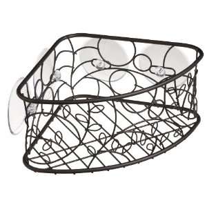  InterDesign Twigz Suction Corner Basket, Bronze