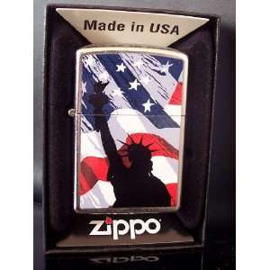    Zippo Lighter USA Flag with Statue of Liberty Z7 