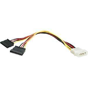   Internal Power Y Splitter Cable LP4 Male Female SATA For Disk Drives