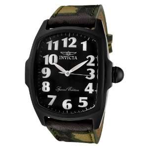  Mens Lupah Black Dial Green Camouflage Genuine Leather 