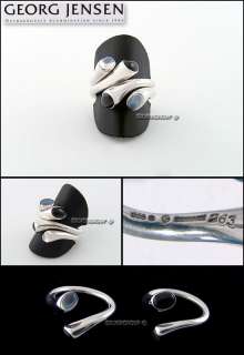   silver set of 2 rings 263 carnival with black onyx and blue moonstone