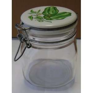  Glass Canning Jar with Latch Lid   24 oz   Lid has a 