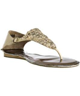 Ciao Bella beige leather Serenity thong sandals   