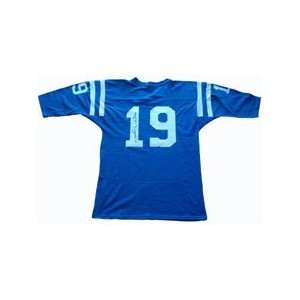 Johnny Unitas Blue Autographed Jersey with No Name Plate  