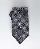 Countess Mara black floral print silk tie style# 319543303