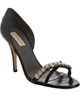 style #305192502 slate croc embossed leather Coco dorsay sandals