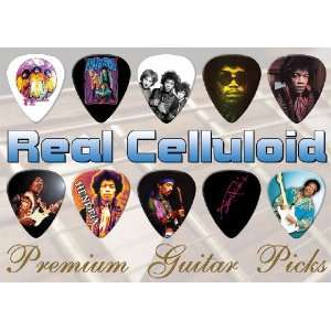  Jimi Hendrix Premium Guitar Picks X 10 (C) Musical 