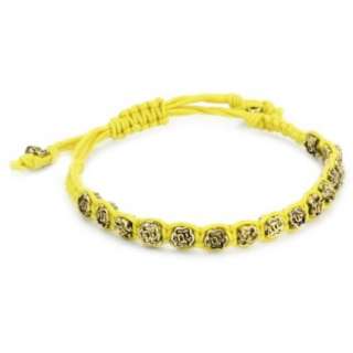Shashi Yellow Gold Plated with Yellow Cord Rose Bracelet   designer 