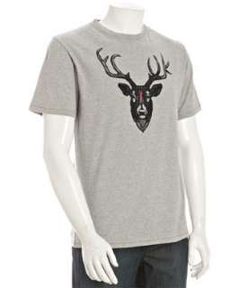 French Connection grey cotton deer print Get Stuffed crewneck t 