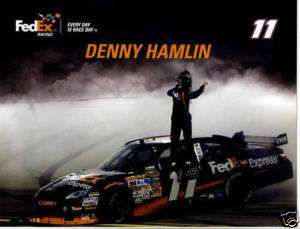 DENNY HAMLIN 2010 FEDEX #11 SPRINT CUP SERIES POSTCARD  