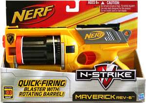 NERF N Strike Maverick Rev 6 Suction Dart Blaster Gun 653569490067 