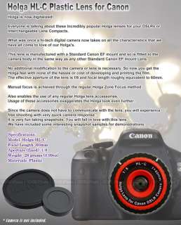 Holga Lens for Canon Rebel T3i T3 T2i XSi Red  