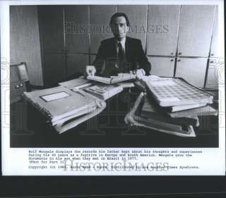 1977 Experiencias de Rolf Mengele de la foto de la tecla durante