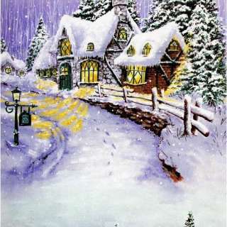   Miller Landscapes Snowy Chateau Winter Panel Fabric By The Panel