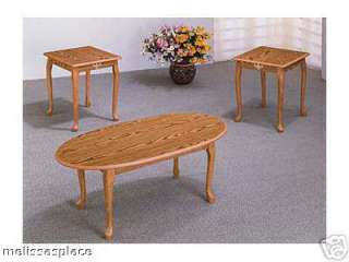 Piece OAK Coffee Table & 2 END TABLES SET *NEW*  