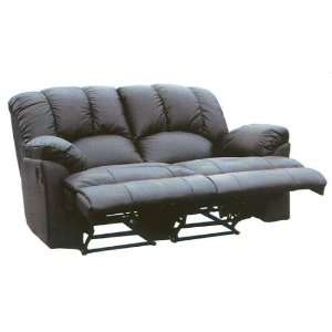 Black All Genuine Leather Recliner Sofa Couch Loveseat  