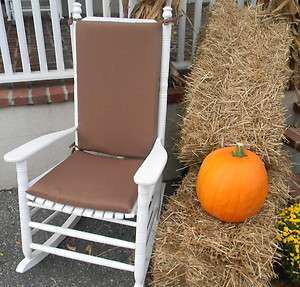 INDOOR / OUTDOOR ROCKER ROCKING CHAIR 2 PC CUSHION   CHOICE OF SOLIDS 