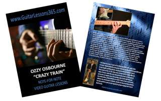 Ozzy Osbourne Crazy Train Note For Note Guitar Lessons DVD