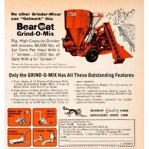 1968 Ad Bearcat Grind o Mix Farm Machinery Grinder Western Land Roller 