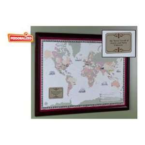  Framed Personalized USA Traveler Map