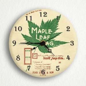  Maple Leaf Rag Scott Joplin Sheet Music Cover 6 Silent Wall Clock 