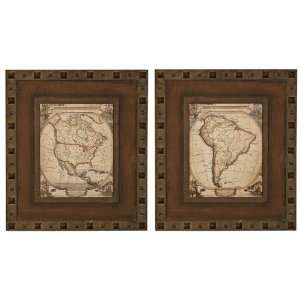  Uttermost Art   Nautical Maps S/2 ArtPainting50888