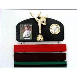  DOUBLE PACK  Martial arts belt display with a KICK 