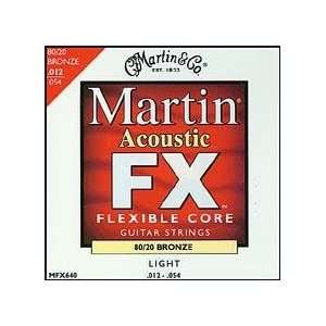  Martin FX640 Light 80/20 Bronze Acoustic Guitar Strings 