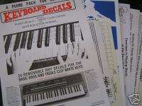 Piano KEYBOARD DECALS KIT Stickers Labels Beginner Book  