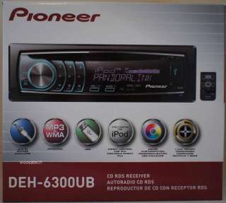 NEW PIONEER DEH 6300UB CAR RECEIVER PLAYER IPOD IPHONE  USB AUDIO 