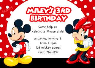 Mickey Mouse Invitation for Birthday Party  