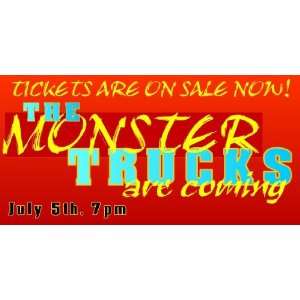 3x6 Vinyl Banner   Monster Truck Rally 