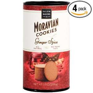 Salem Baking Company Moravian Ginger Spice Cookies, 3.5 Ounce Tubes 