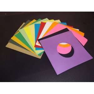 42 piece multi color SAMPLER pack of 7inch Paper Record Sleeves for 
