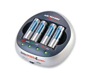Ansmann Digi Speed 4 Ultra Battery Charger w 4 AA Batts  