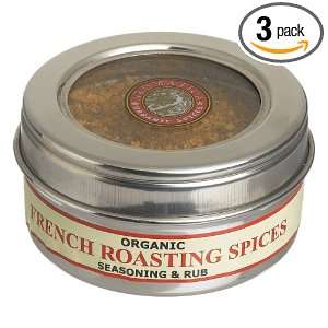 Aromatica Organics French Roasting Spices, 2.6 Ounce Tin (Pack of 3 