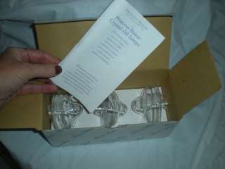 PRINCESS HOUSE CRYSTAL GLASS NEW SET OF 3 601 OIL LAMPS  