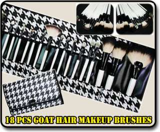 PRO 18 PCS Goat Hair Make Up Brush Cosmetic Brushes Kit  