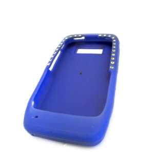  Nokia E71 Blue Jewel Gem Silicone Soft Case Skin Cover 