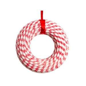   Peppermint Twist Sugared Mint Candy Novelty Christmas Wreath   Unlit