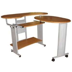  L Shaped Fold Out Desk Finish Oak Furniture & Decor