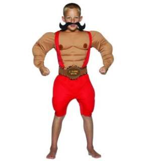 Circus Strongman Muscle Boy Costume Child 7 10 New  