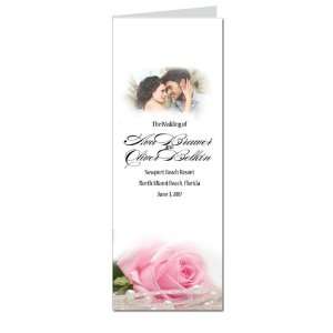    150 Wedding Programs   Pink Rose n Pearls