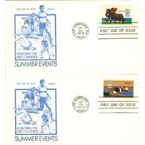   Covers Commemorating the 1980 Summer Olympics Swimming, Equestrian